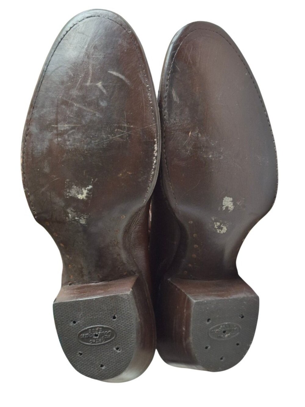 Sanders 16" Tall Western Cowboy Boots Decorative Stitching Handcrafted Men's 9 B - Picture 13 of 16